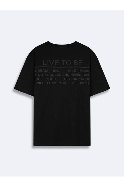 Ltb Tricou negru obișnuit