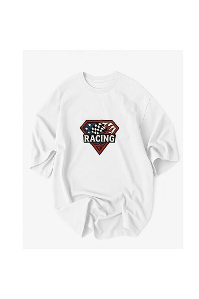 JDM Μπλουζάκι Racıng Motorsport με στάμπα 100% βαμβακερό μπλουζάκι Oversize