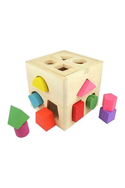 Generic Wooden Blocks Shape Sorter Set Sturdy, Durable And Colorful, Assorted