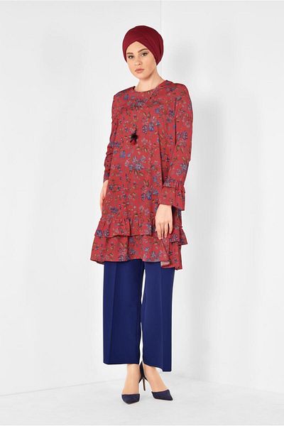 Alvina Tunic with Skirt and Sleeves Frill 4971