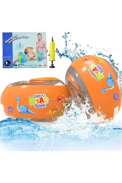 Yellowtech أكمام سباحة قابلة للنفخ للأطفال من أوبن بيبي |   لأطفال من عمر 1-6 سنوات، تصميم آمن بثلاث طبقات