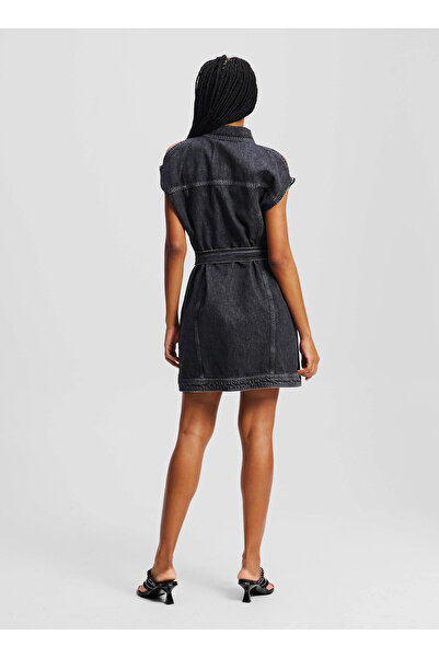 Karl Lagerfeld Jeans Siyah Kadın Denim Elbise A2W13023
