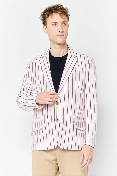 Esprit Men Regular Fit Stripe Casual Blazer, Multicolor