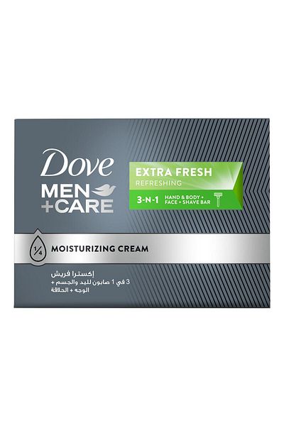 Dove Men+Care Refreshing Cleansing Bar Extra Fresh 3in1 with ¼ Moisturizing Cream 100 g