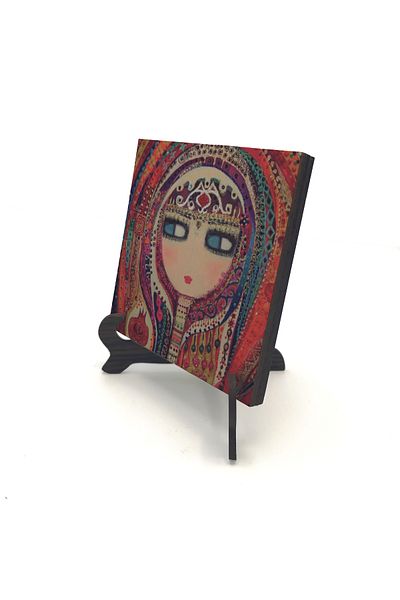 Sadrazam Anatolian Woman Drawing Printed Mdf Desktop (10 X 10 Krt-113)