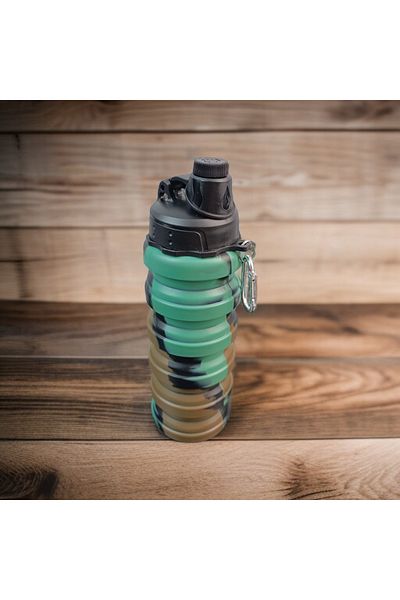 imsaconcept Folding Portable Silicone Drinker for Athletes, Campers and Kids 500 ml BPA-FREE