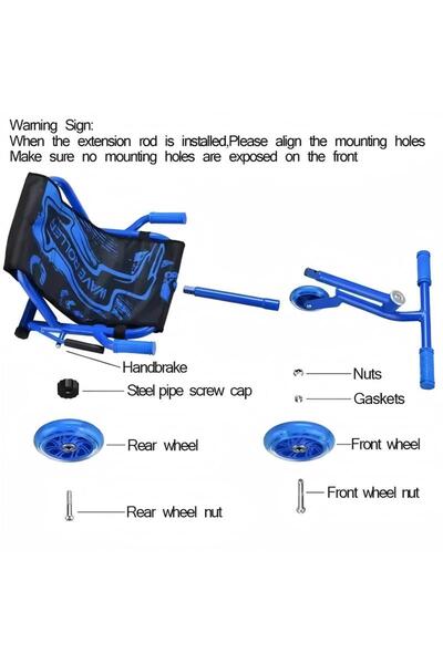 Generic Wave Roller 3-Wheel Wave Roller Ride On Toy In Black/Pink With Comfortable Seat For Kids