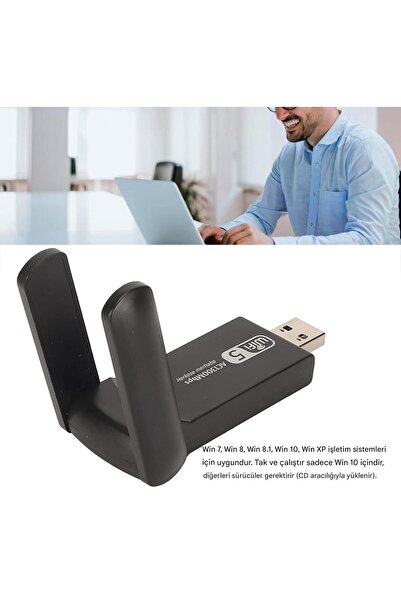 nextbuy Kablosuz WiFi Alıcı 1300 Mbps USB Adaptör Dual Band 2.4GHz,5GHz USB 3.0 Harici Ağ Kartı Windows