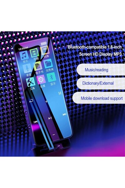 Dynego MP3 MP4 Cihazı Bluetooth Uyumlu HD Ekran Çalar Stereo Ses Dokunmatik Kontrol Müzik Kaynağı Yurt Spor