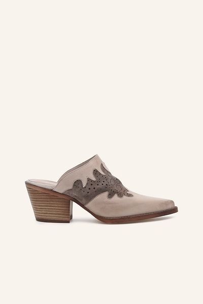 MARCATELLI Papuci din piele gri Western