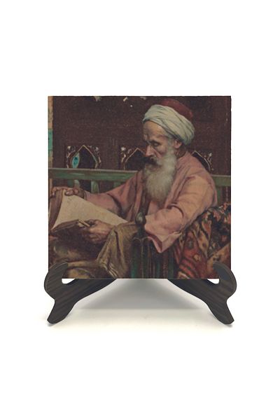 Sadrazam Man Reading a Book Picture Printed Mdf Desktop (10 X 10 Krt-130)