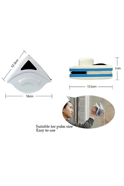 Generic Double-sided Magnetic Glass Cleaning Brush Cleans Windows Quickly And Effectively