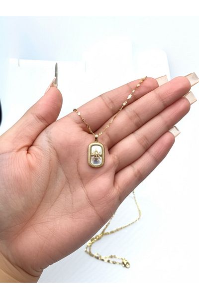 Esra Butik Hane 100% Steel Power Necklace |   Mineli |   Gold Color