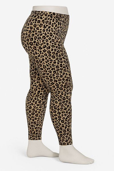 Serraa Colanți de damă cu model leopard |   Mărimea XXL |   Pânză elastică și confortabilă, modele de jambiere pentru femei, modele 2025