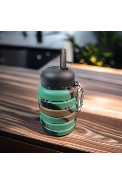 imsaconcept Folding Portable Silicone Drinker for Athletes, Campers and Kids 500 ml BPA-FREE