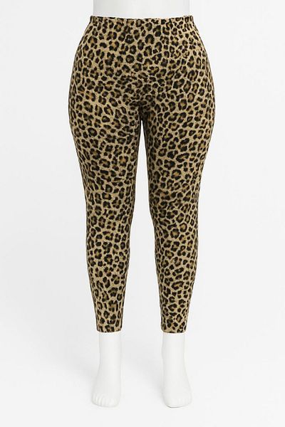 Serraa Colanți de damă cu model leopard |   Mărimea XXL |   Pânză elastică și confortabilă, modele de jambiere pentru femei, modele 2025