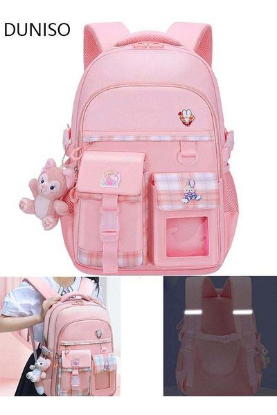 Generic DUNISO Girls School Backpacks Book Bag with Compartments for Teen Girl Kid Students Elementary Schoo