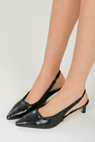 Mio Gusto Colina Green Color Evening Dress Heeled Shoes