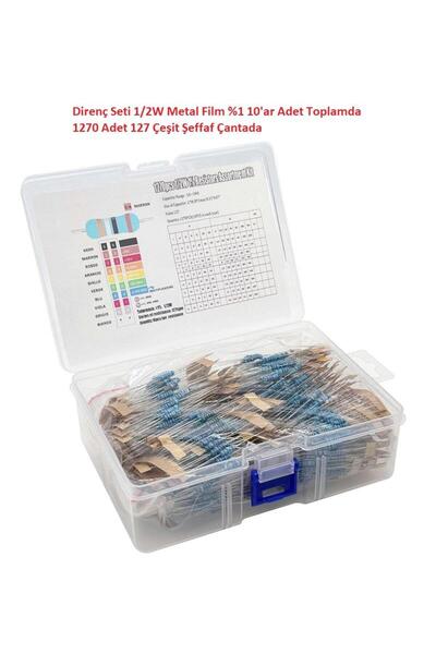 Hatfon Elektronik Direnç Seti 1/2W Metal Film %1 10'ar Adet Toplamda 1270 Ade...