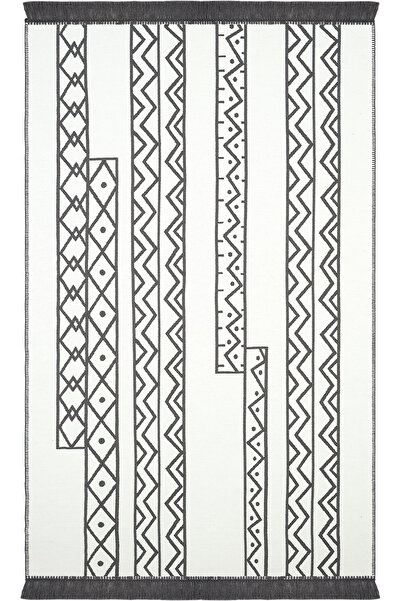 Cool Halı Lovely White Gray Kilim Carpet Double-Sided Machine Washable Summer Rug Kitchen Balcony Bathroom Rug