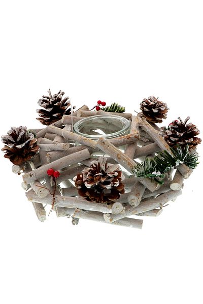 GiftExpress Wicker Candle Holder