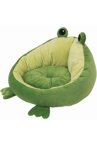 LAST جلسة للحيوانات الاليفة على شكل ضفدع محشوة بالقطن المريح