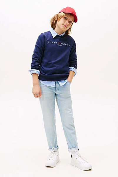 Tommy Hilfiger Unisex Çocuk Th Essential Sweatshirt - Lacivert