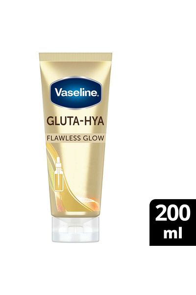 Vaseline Essential Even Tone Gluta-Hya Flawless Glow Serum Burst UV Lotion 200 ml