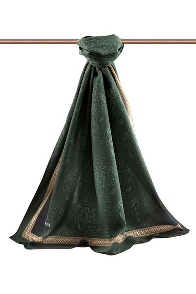 Vissona Γυναικείο σάλι πολυτελείας Medina Silk Emerald Green