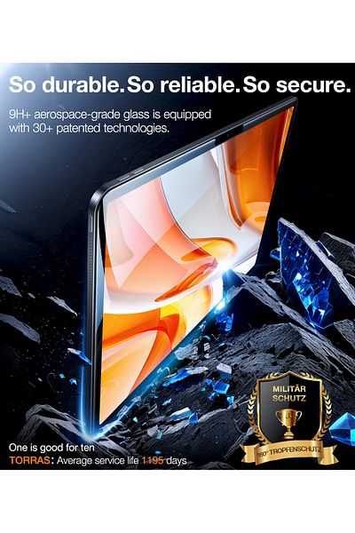TORRAS iPad Pro 13" M4, 2024 Screen Protector Mil-Grade, Bubble-Free, Apple Pencil Compatible, HD Clarity