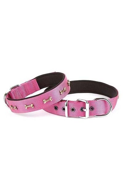 Doggie طوق كونفور منسوج على شكل عظمة مقاس L أرجواني 3x47-55 سم