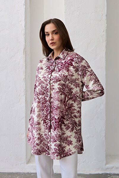 QANU Πουκάμισο με σχέδιο Plum