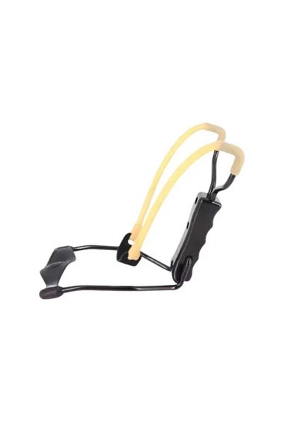 Depox Set praștie metalică profesională cu suport pentru încheietura mâinii și bile de 300 6 mm, metal, mâner antiderapant, 18 cm