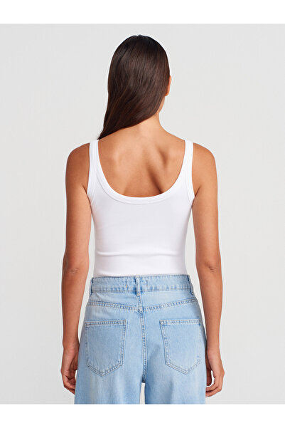 Dilvin 21053 Body cu bretele-alb