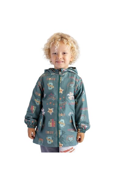 Zeyland Unisex Çocuk Yağmurluk-Yeşil