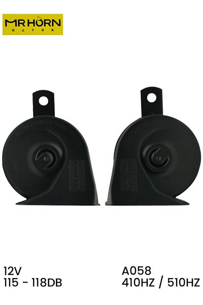 mr horn Dual Tone Snail Horn - 12V, 115-118dB, Loud & Clear Sound for Cars & Vehicles - A058