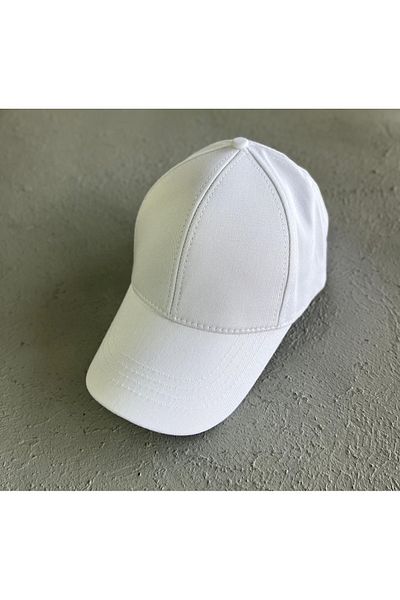CapZone Hat Baseball Cap Flat Hat Unisex Model Adjustable Velcro on the Back White