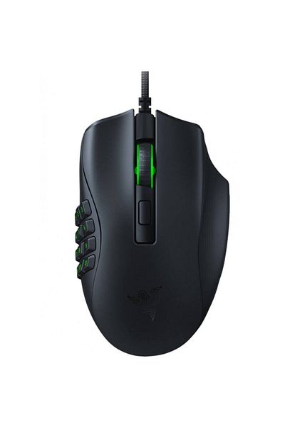RAZER ماوس ألعاب Naga X السلكي MMO: مستشعر بصري 18 ألف نقطة في البوصة، Chroma RGB، 16 زرًا، 85 جرامًا - أسود