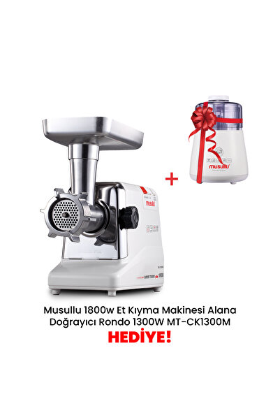 Musullu Et Kıyma Makinesi Ince Süzgeç 1800w (RONDO HEDİYELİ)