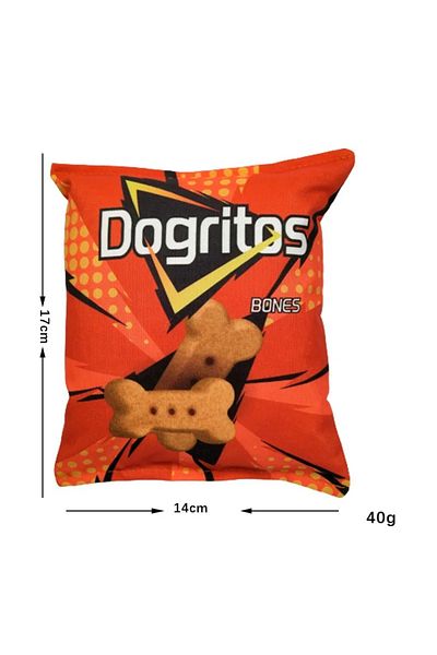 Choice Dogritos Funny Dog Toys Crisps Plush Filled Pets Squeaky Chew Bite-resistant Sounding Paper Toys Sma