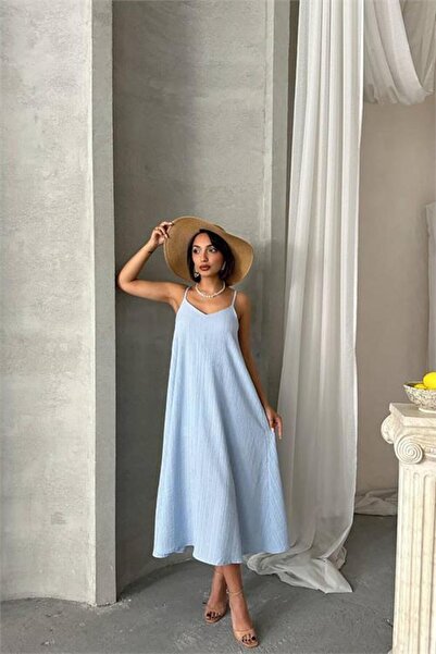 Dipmoda Γυναικείο λευκό ρυθμιζόμενο φόρεμα casual με άνετες τιράντες DPG090