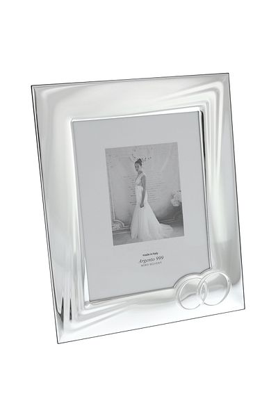 GiftExpress Silver wedding ring photo frame 33cm