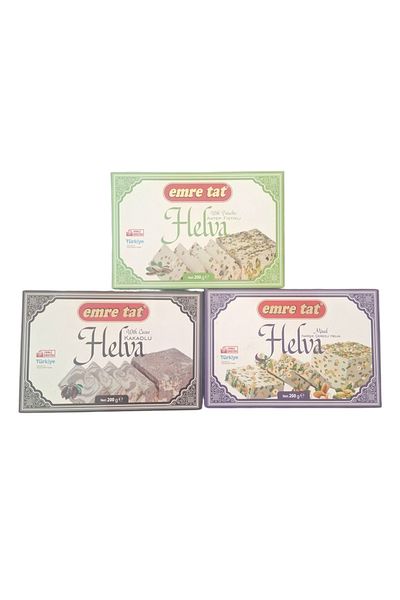 Emre Tat Halva Set 3" 600 Gr (with Pistachio, Mixed Nuts, Cocoa)