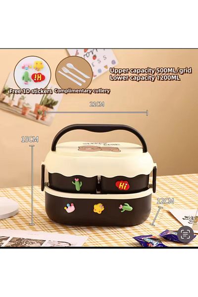 ROSECENTERBAZAAR 304 Steel 1700 ml Kids Lunch Box, Food Storage Container Sefertası (Imported)