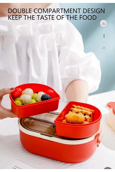 ROSECENTERBAZAAR 304 Steel 1700 ml Kids Lunch Box, Food Storage Container Sefertası (Imported)