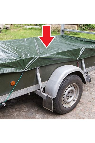 Avex Waterproof tarpaulin with metal eyelets, size 6.0m x 8.0m, density 120g/m2, green color