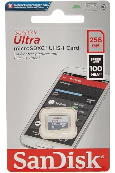 SanDisk Ultra 256gb 100mb/s Microsdxc Uhs-i Memory Card Sdsqunr-256g-gn6mn