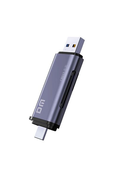 DM Cr017 Usb-A and Type-C Sd / Micro Sd / Tf Card Reader Converter