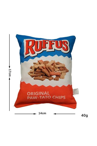 Choice Ruffus Funny Dog Toys Crisps Plush Filled Pets Squeaky Chew Bite-resistant Sounding Paper Toys Small