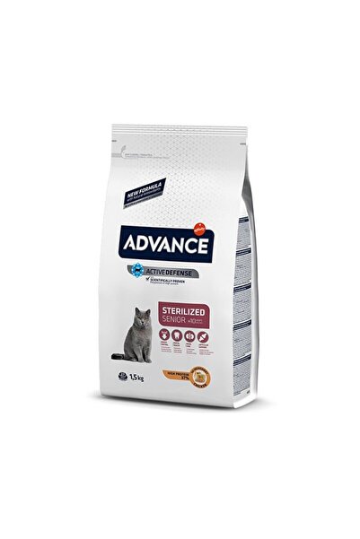 Advance Tavuklu Kısırlaştırılmış 10 Yaş Ve Üzeri Yaşlı Kedi Kuru Maması 1,5 Kg